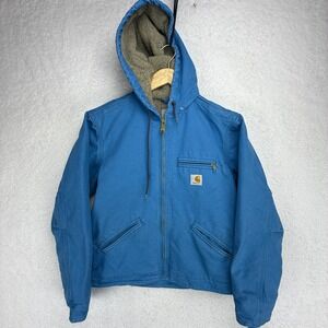 Carhartt Sierra Jacket Sherpa Lined Womens Small WJ141 431 Blue Topaz